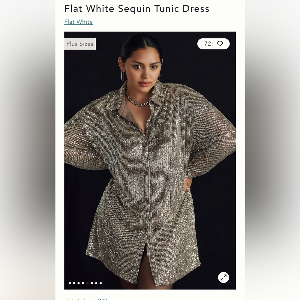 Anthropology sparkle tunic dress